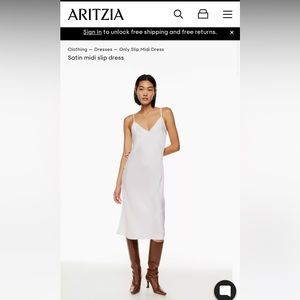 Aritzia Wilfred slip midi dress, size M